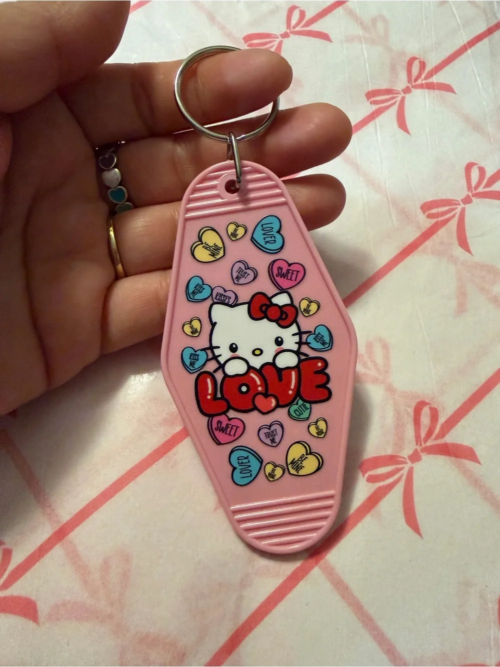 Hello Kitty Pink Retro Motel-Style Keychain Set - 6pc